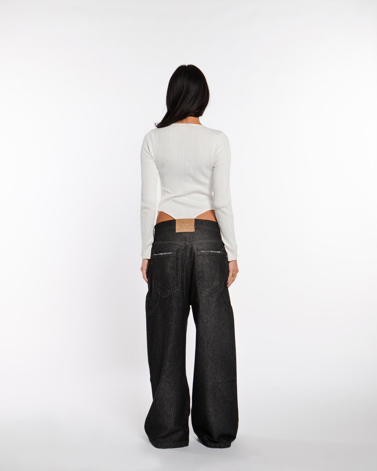 BAGGY RAW DENIM BLACK