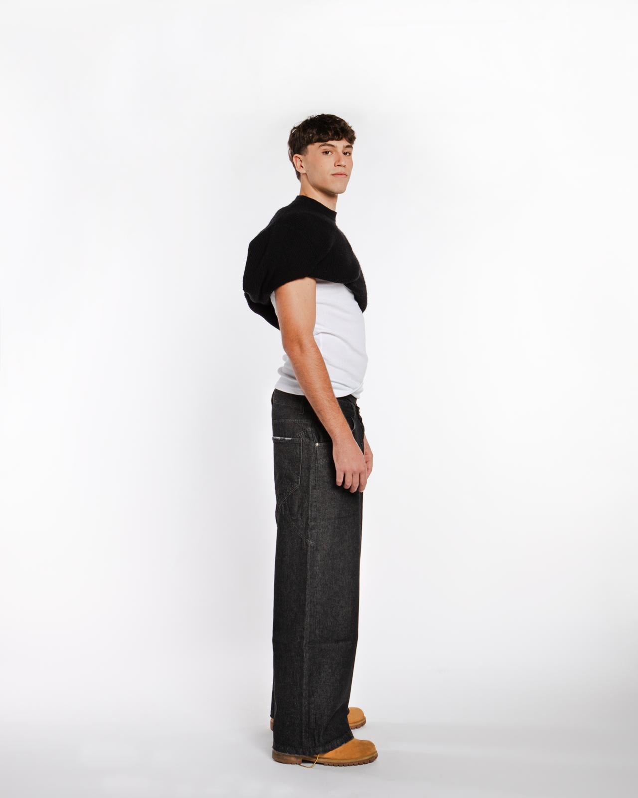 BAGGY RAW DENIM BLACK