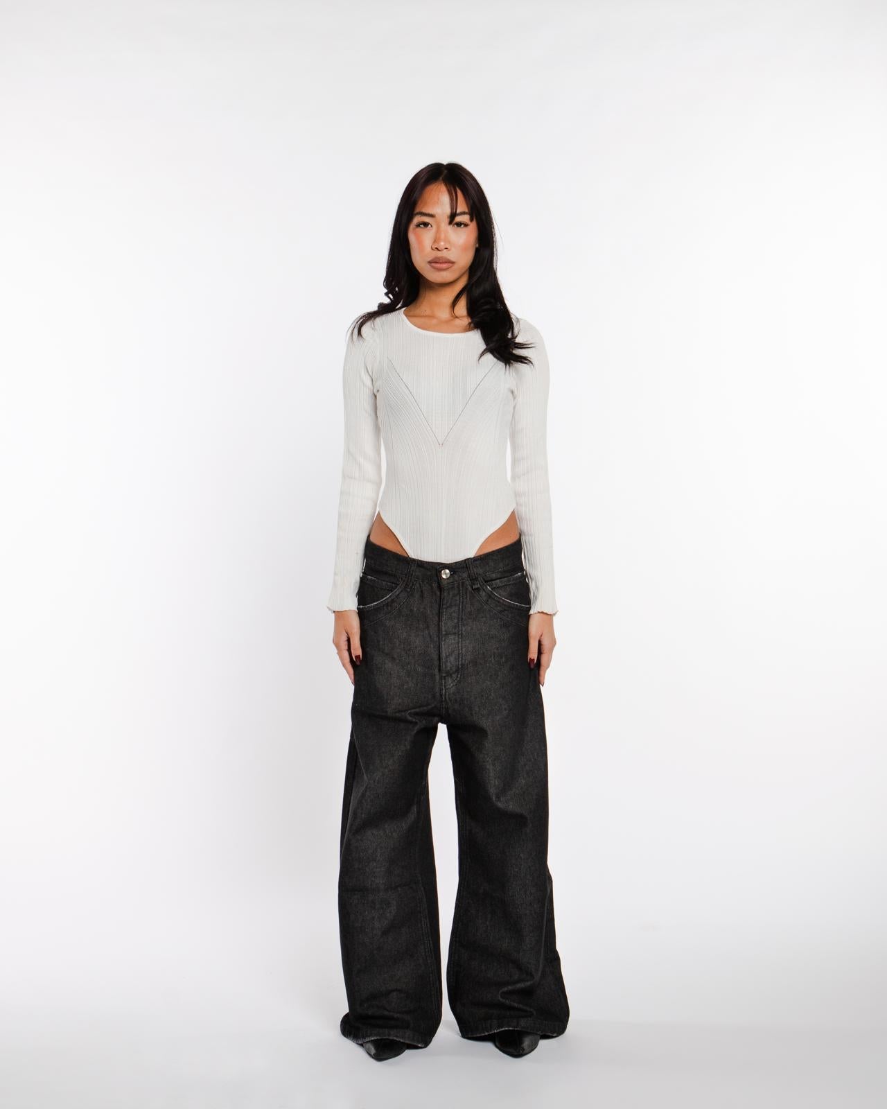 BAGGY RAW DENIM BLACK