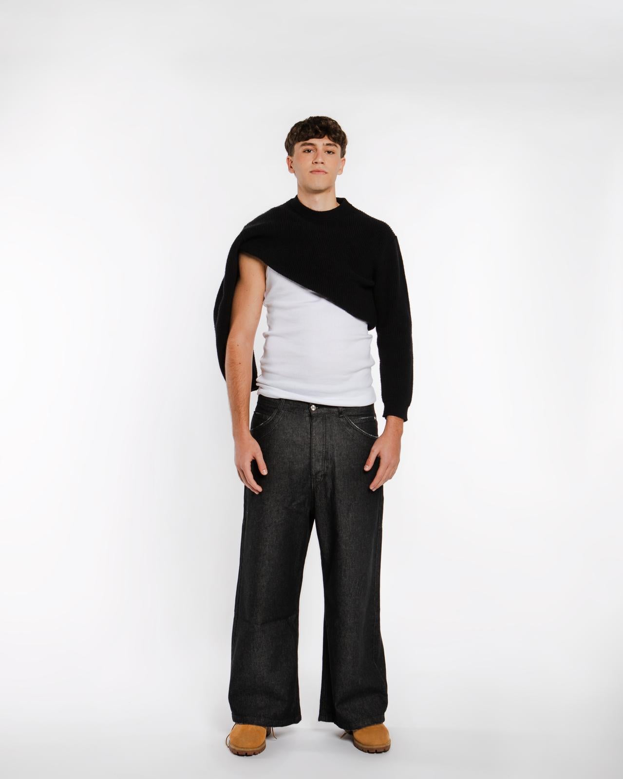 BAGGY RAW DENIM BLACK